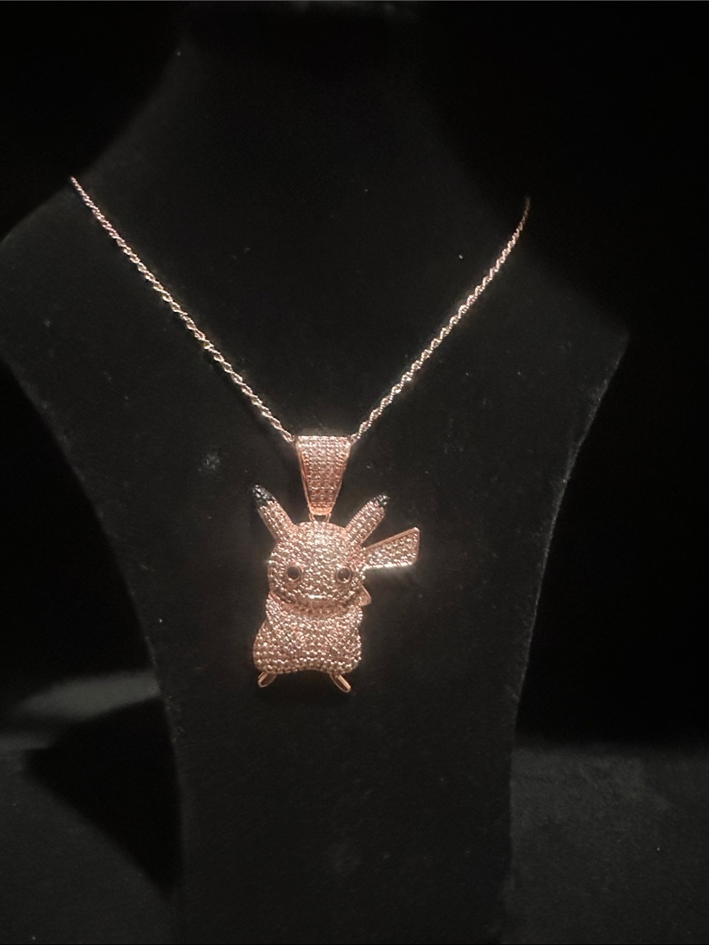 Rose Gold Pikachu Pendant Necklace - Women's Jewelry
